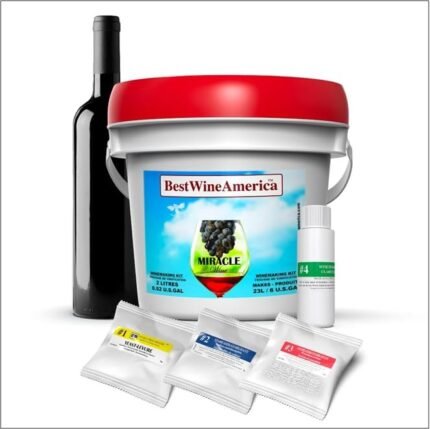 BestwineAmerica Miracle Grape Extraction – 0.5 U.S. gal Kit Makes 6 U.S. gal of Wine - (30x750ml) (Red style Cabernet-Merlot)