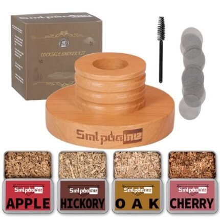Cocktail Smoker Kit. Old Fashioned Smoker Kit for Bourbon Whiskey Drink. Smoker Infuser Kit with 4 Flavors Wood Chips. Birthday for Husband. Men. Dad